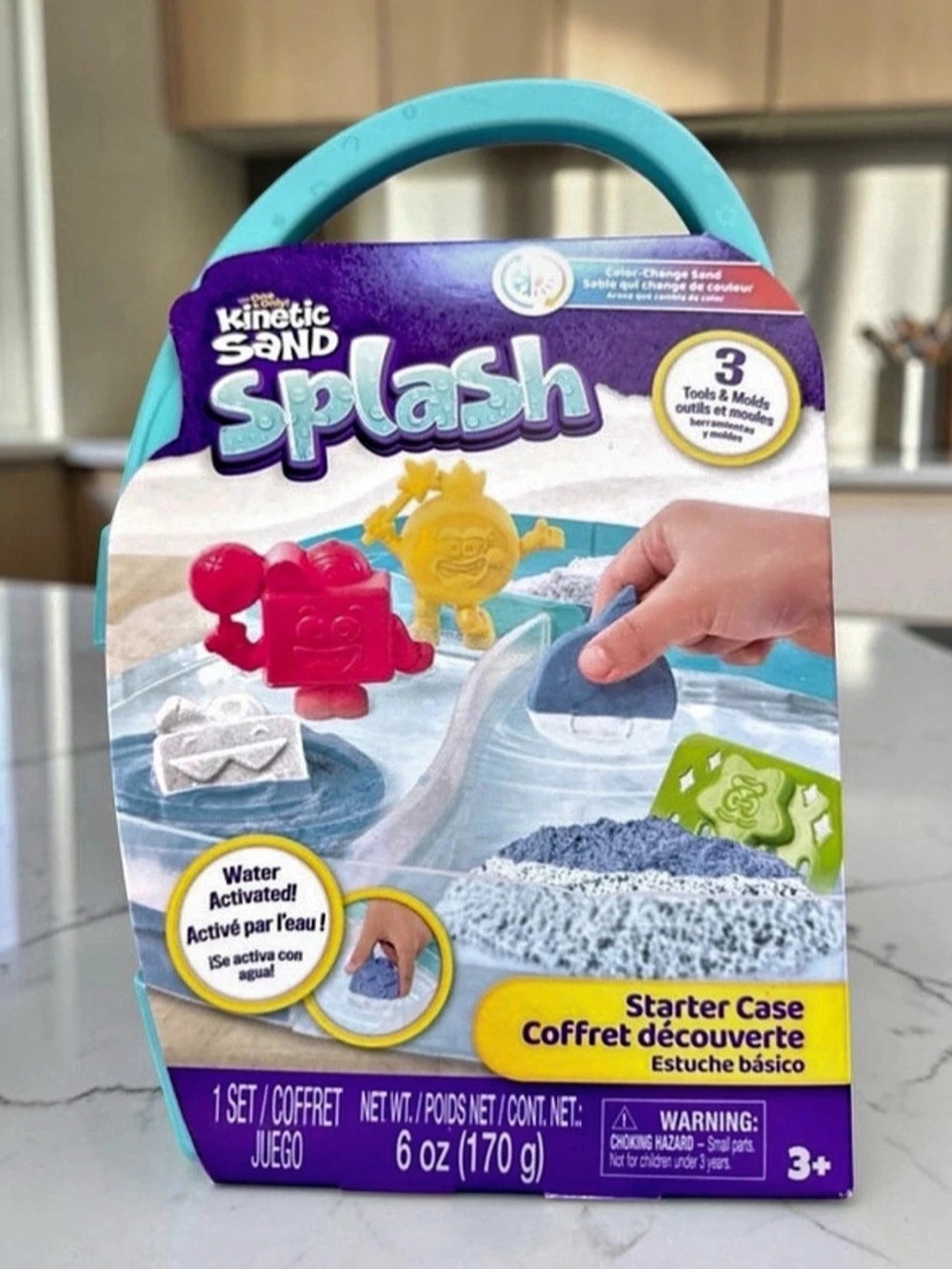 Kinetic Sand Splash Starter Case Toy Set NWT